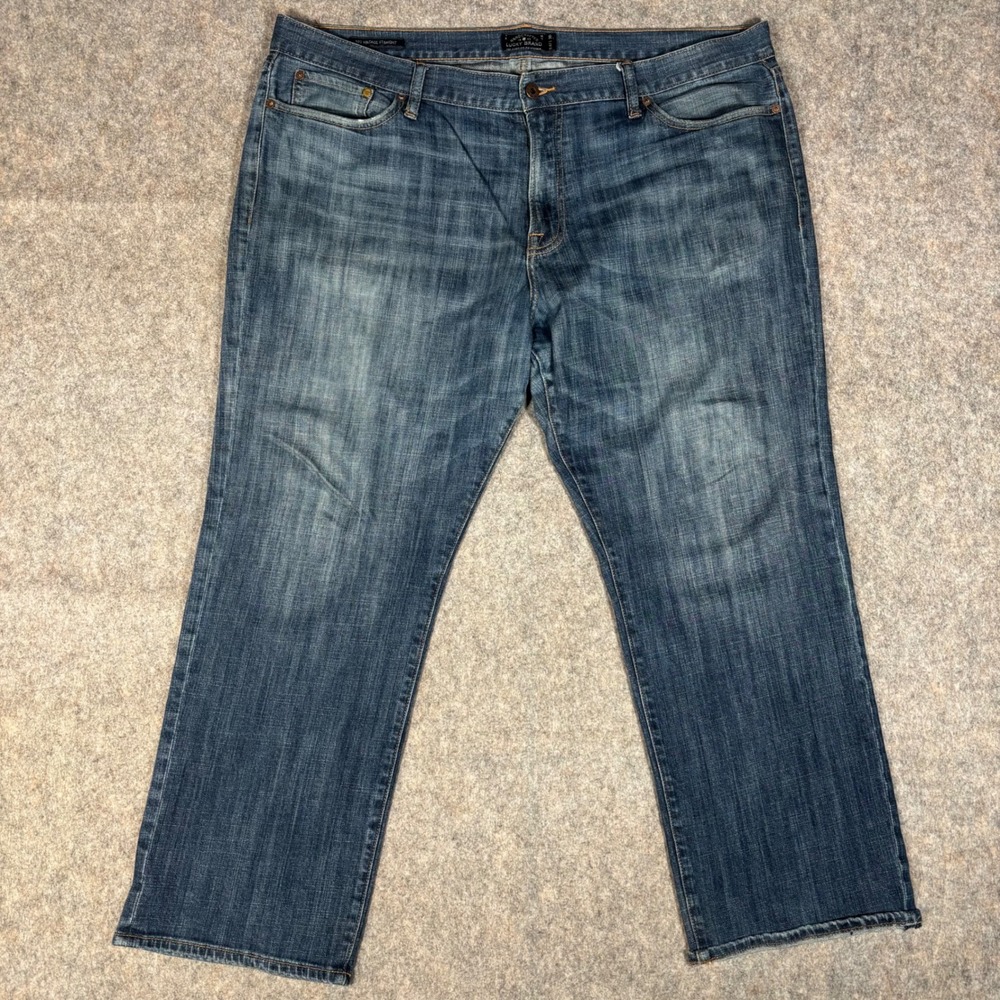 Lucky Brand 361 Vintage Straight Mens 42x30 Blue Denim Jeans 7M12228 Wide Leg